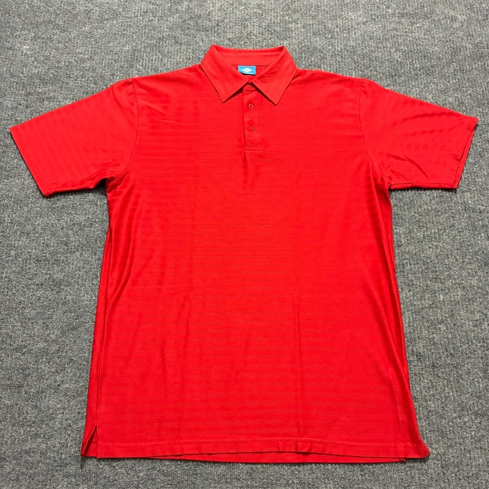 Clipper‎ Mens Golf Polo Shirt Size Large Red Activewear Casual Short Sleeve